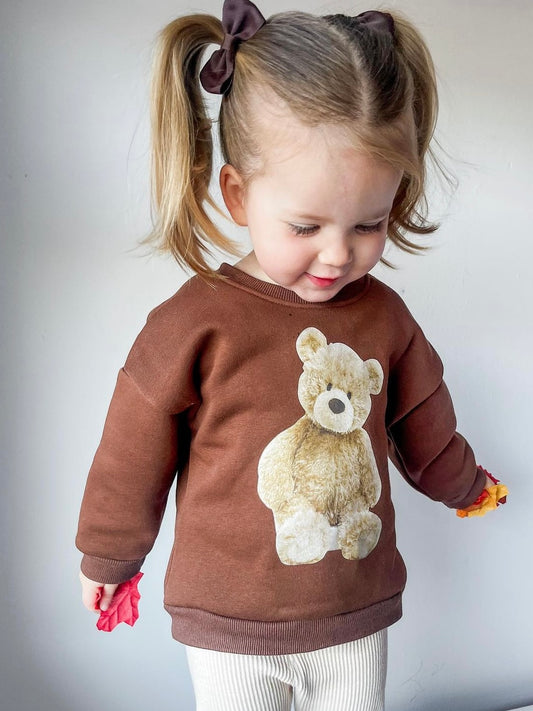 Teddy Bear Crewneck, Brown