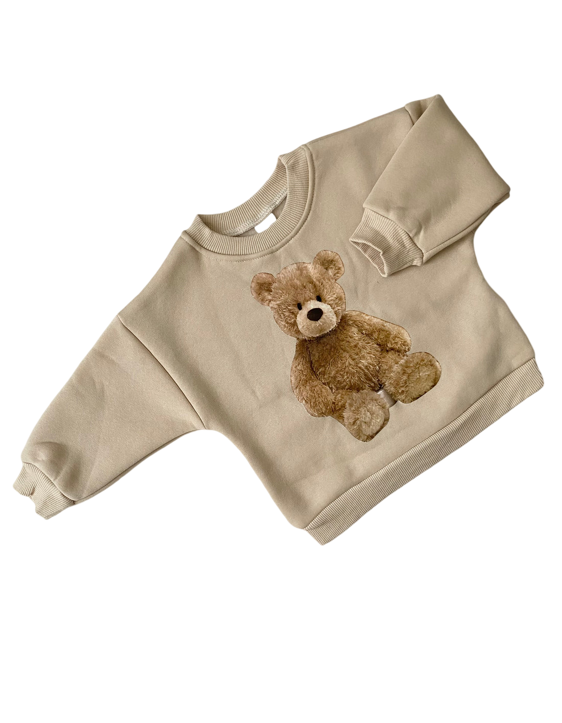 Teddy Bear Crewneck, Beige