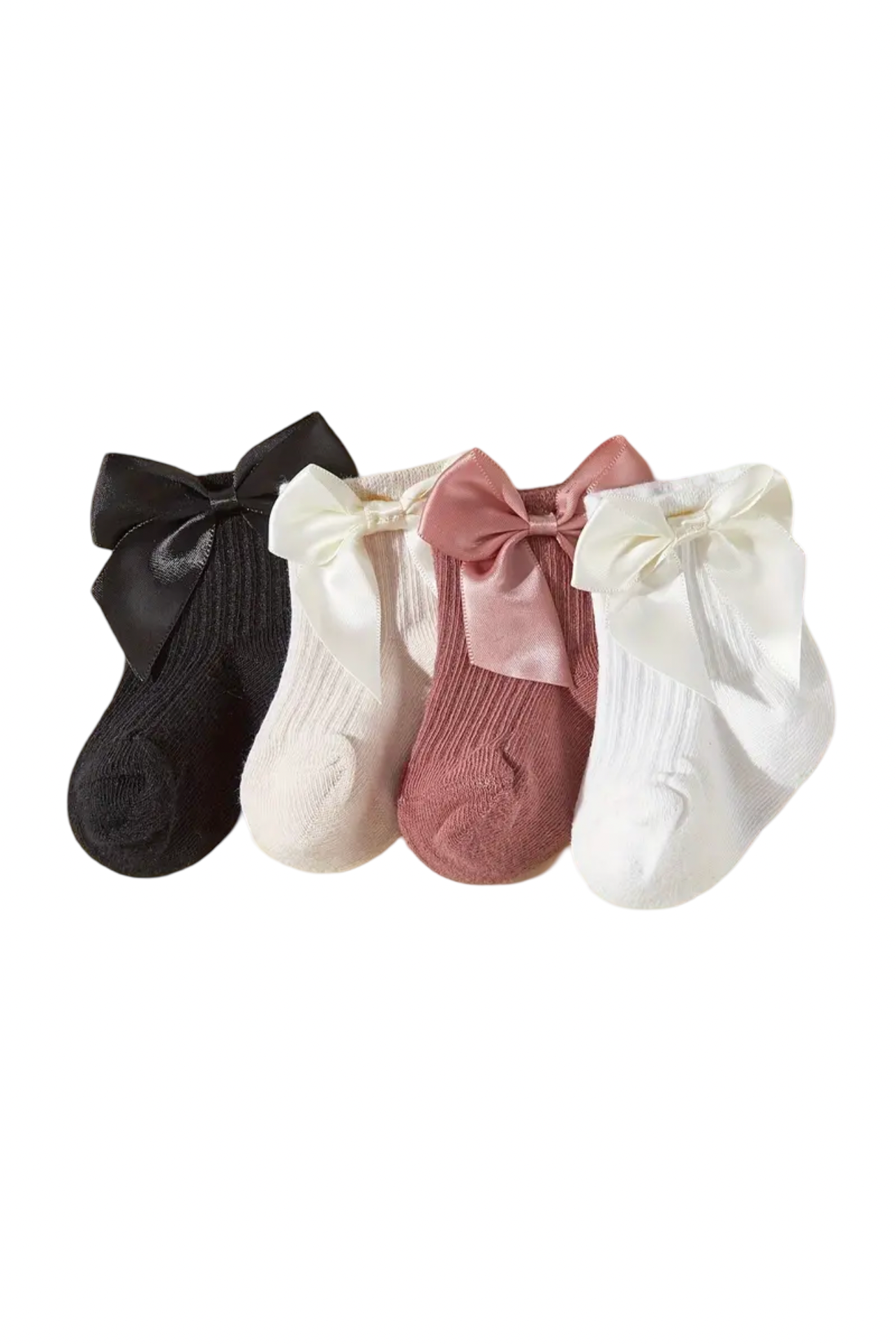 Bow Socks, Short Pack of 4