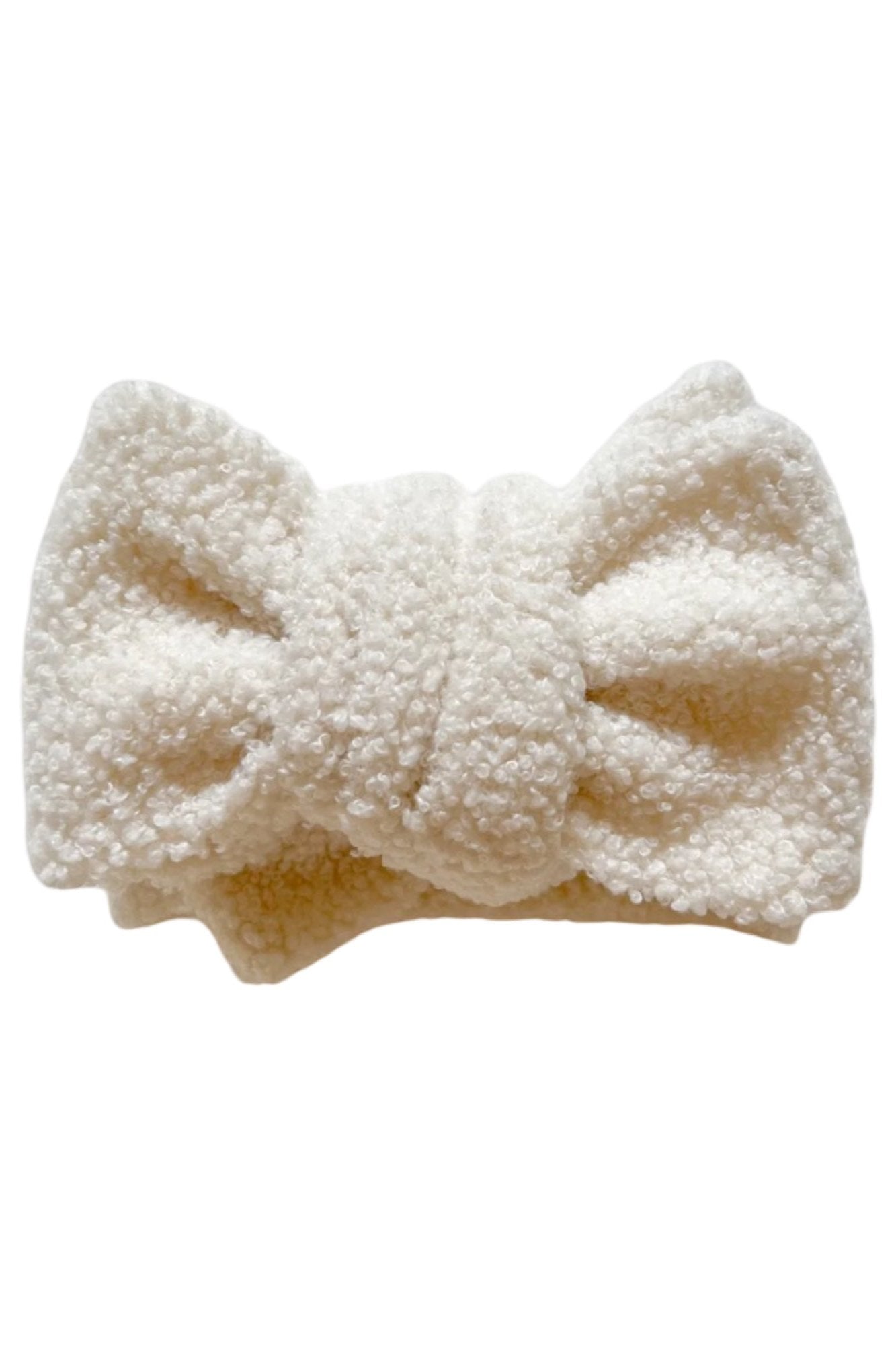 Oversized Teddy Bow Headband, Cloud