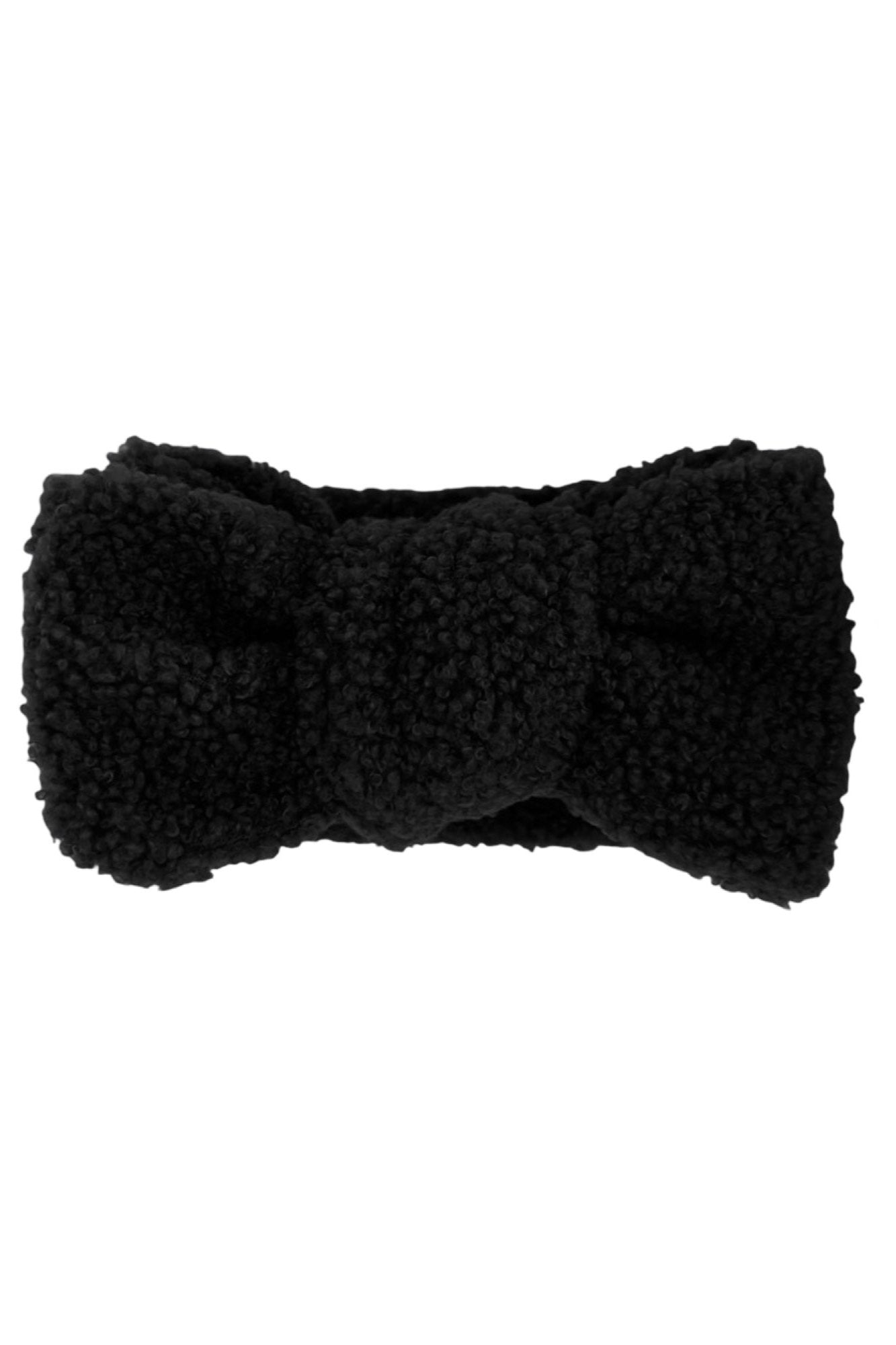 Oversized Teddy Bow Headband, Black